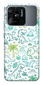 Чехол Dino pattern для Xiaomi Redmi 10C