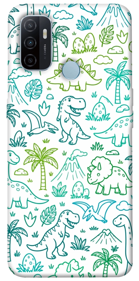 Чехол Dino pattern для Oppo A32