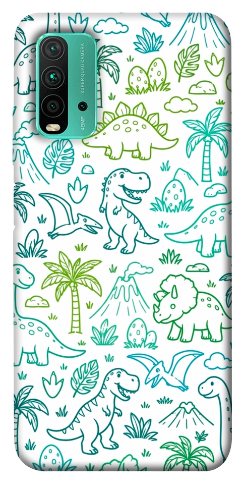 Чохол Dino pattern для Xiaomi Redmi Note 9 4G