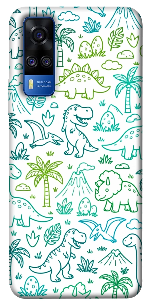 Чехол Dino pattern для Vivo Y51a