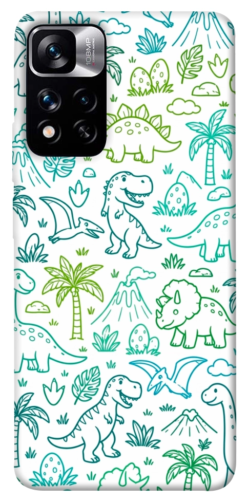 Чехол Dino pattern для Xiaomi Redmi Note 11 5G