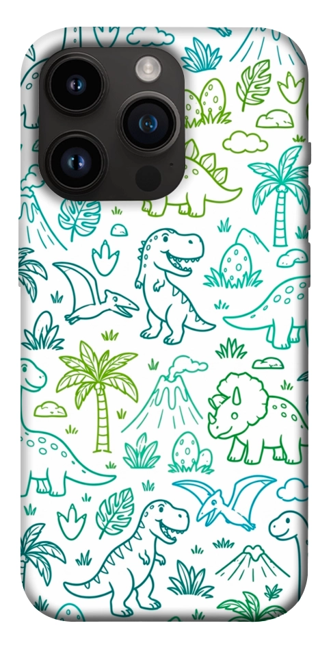 Чехол Dino pattern для iPhone 14 Pro