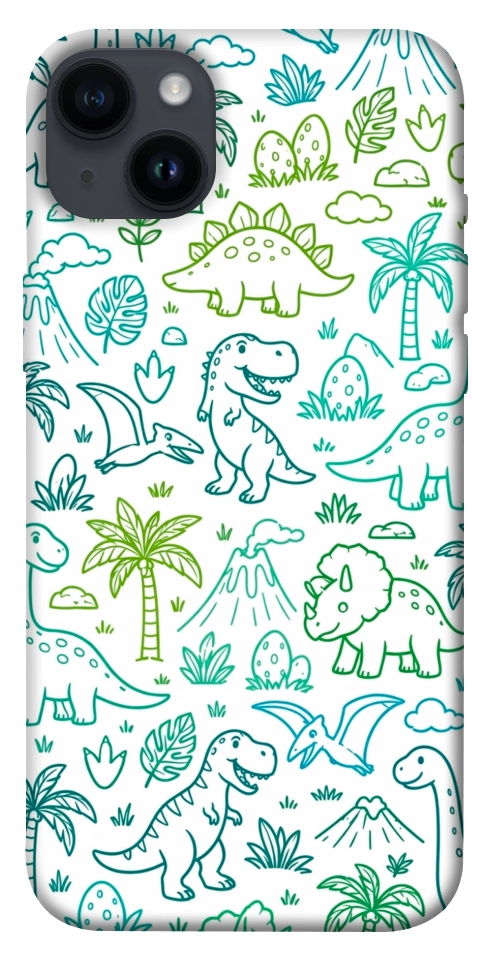 Чехол Dino pattern для iPhone 14 Plus
