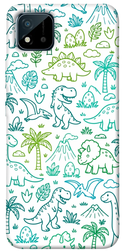 Чехол Dino pattern для Realme C20