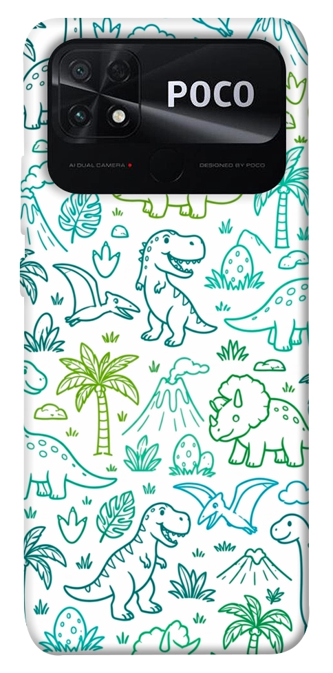 Чехол Dino pattern для Xiaomi Poco C40