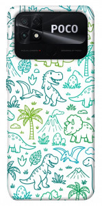 Чехол Dino pattern для Xiaomi Poco C40