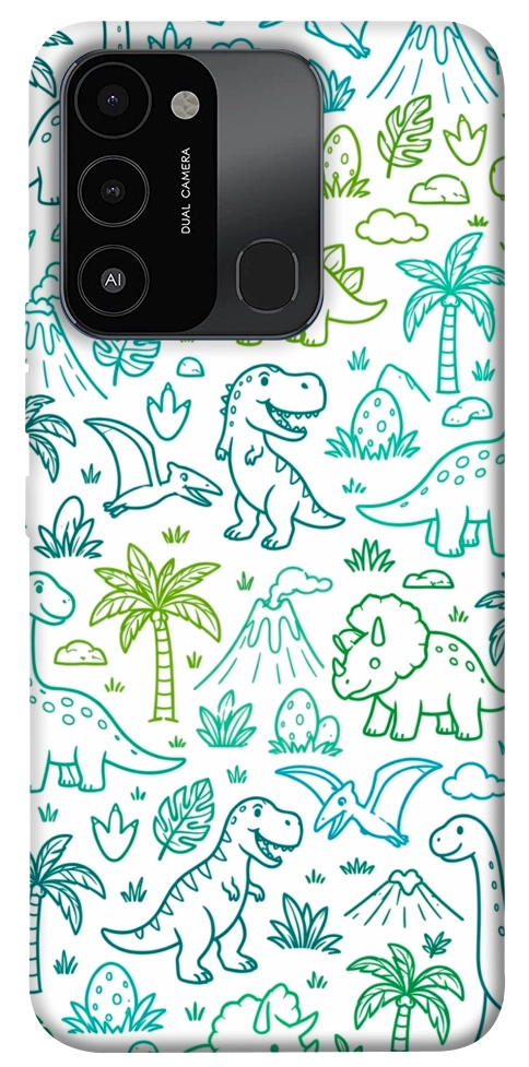 Чохол Dino pattern для TECNO Spark 8C