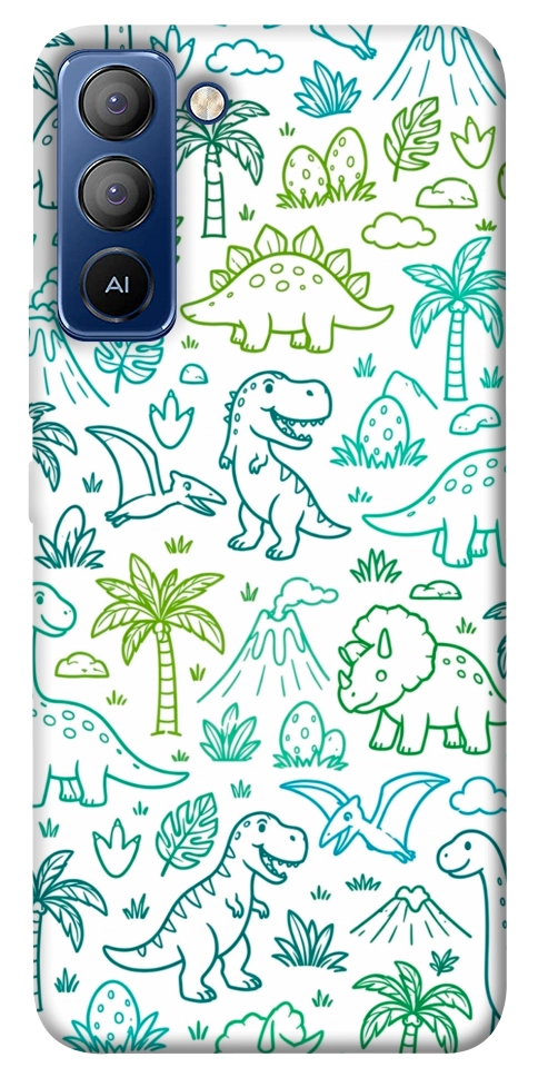 Чехол Dino pattern для TECNO Pop 5 Pro