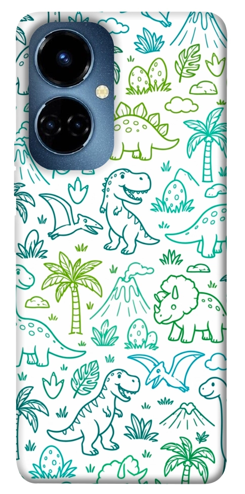 Чехол Dino pattern для TECNO Camon 19 Pro (CI8n)