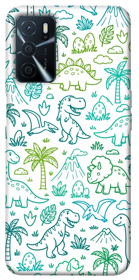 Чехол Dino pattern для Oppo A54s