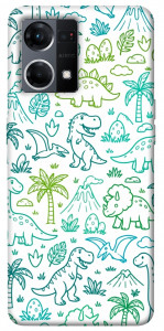 Чохол Dino pattern для Oppo Reno 7 4G