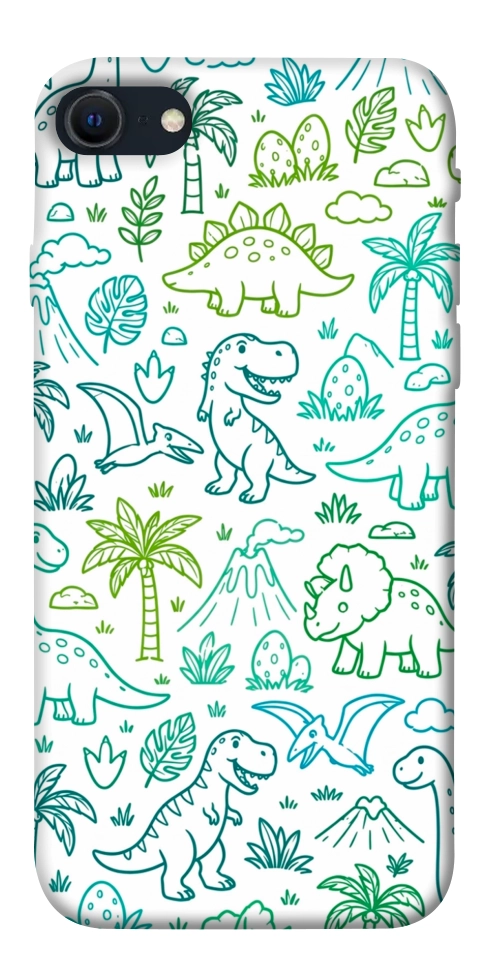 Чехол Dino pattern для iPhone SE (2022)