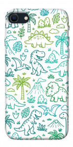 Чехол Dino pattern для iPhone SE (2022)