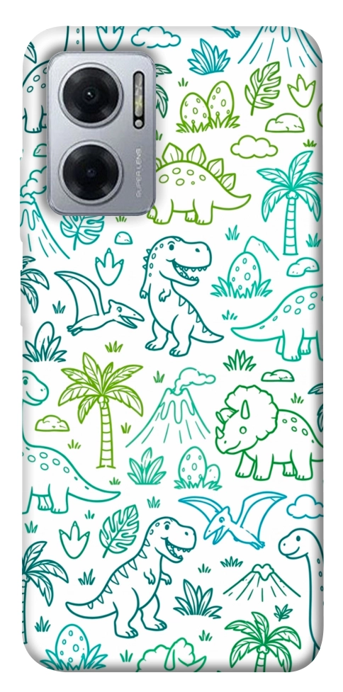 Чехол Dino pattern для Xiaomi Redmi Note 11E