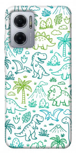 Чехол Dino pattern для Xiaomi Redmi Note 11E