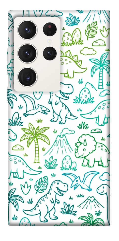 Чехол Dino pattern для Galaxy S23 Ultra