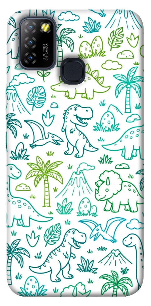 Чехол Dino pattern для Infinix Hot 10 Lite