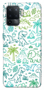 Чехол Dino pattern для Oppo Reno 5 Lite