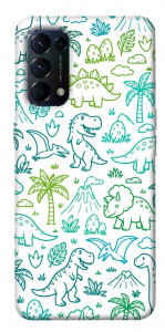 Чохол Dino pattern для Oppo Reno 5 4G