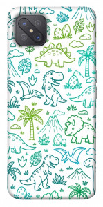 Чохол Dino pattern для Oppo A92s