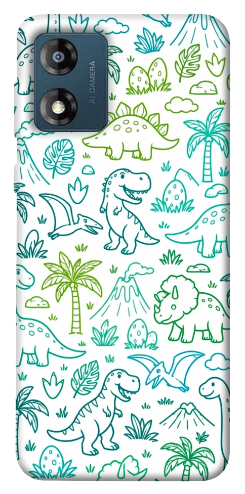 Чехол Dino pattern для Motorola Moto E13