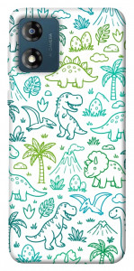 Чехол Dino pattern для Motorola Moto E13
