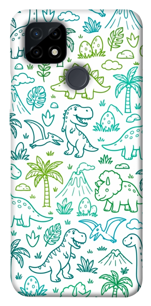 Чехол Dino pattern для Realme C21