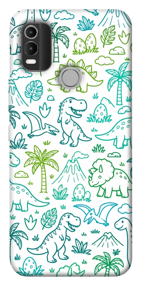 Чохол Dino pattern для Nokia C21 Plus