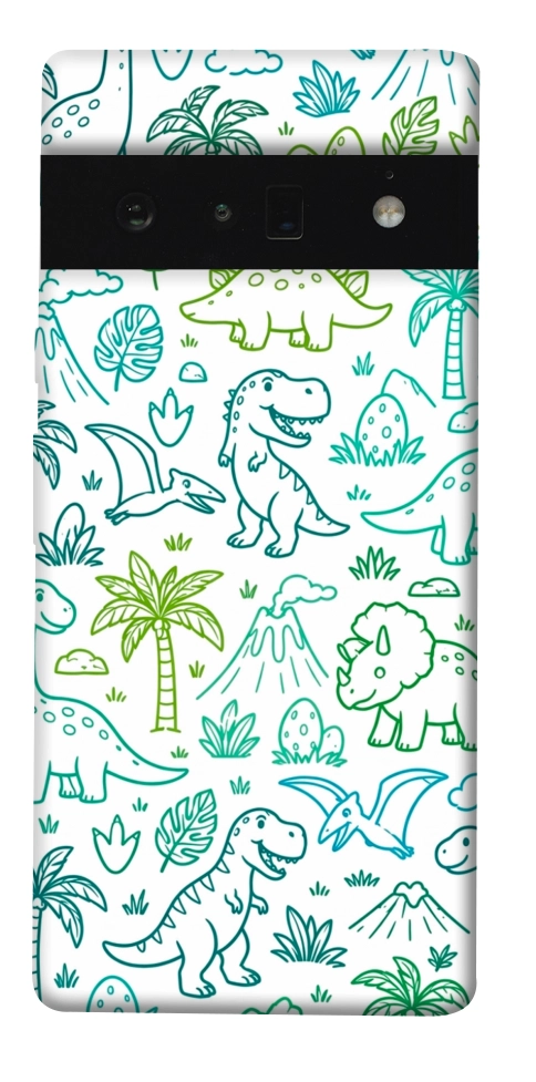 Чехол Dino pattern для Google Pixel 6 Pro