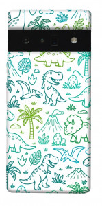 Чехол Dino pattern для Google Pixel 6 Pro
