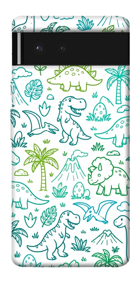 Чехол Dino pattern для Google Pixel 6