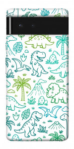 Чехол Dino pattern для Google Pixel 6