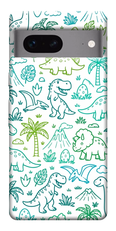Чехол Dino pattern для Google Pixel 7