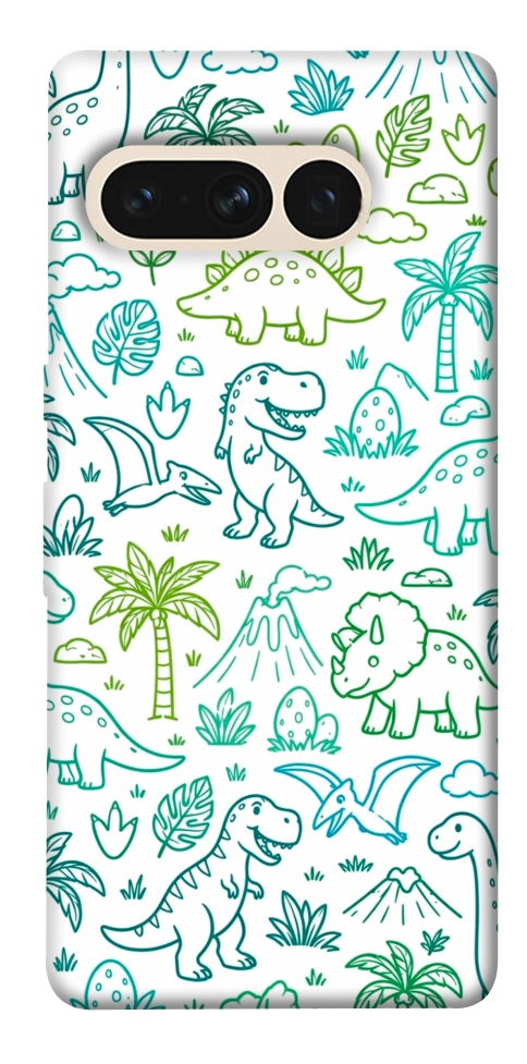 Чехол Dino pattern для Google Pixel 7 Pro