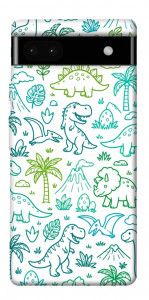 Чехол Dino pattern для Google Pixel 6A