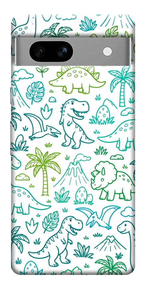 Чехол Dino pattern для Google Pixel 7A