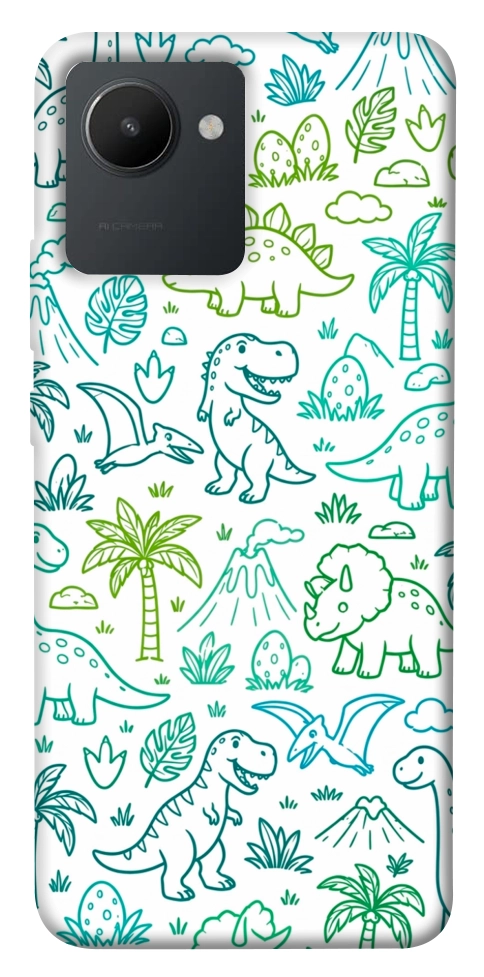 Чохол Dino pattern для Realme C30s