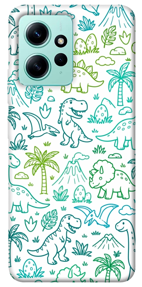 Чехол Dino pattern для Xiaomi Redmi Note 12 4G