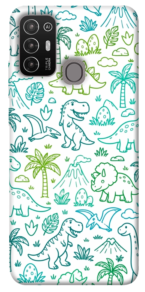 Чехол Dino pattern для ZTE Blade A52