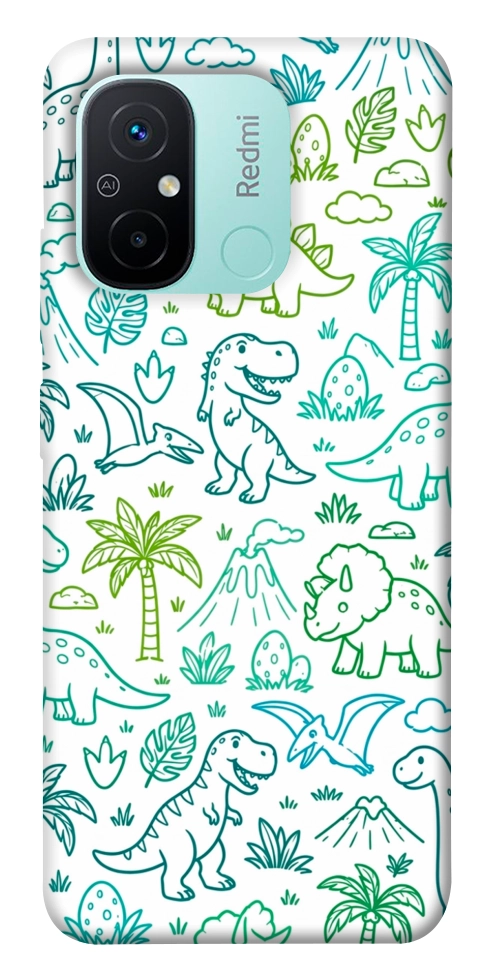 Чехол Dino pattern для Xiaomi Redmi 12C
