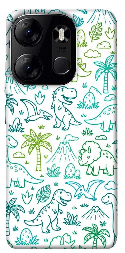 Чохол Dino pattern для Tecno Spark Go 2023