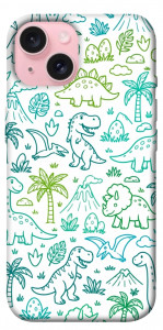Чехол Dino pattern для iPhone 15