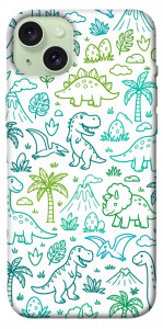 Чехол Dino pattern для iPhone 15 Plus
