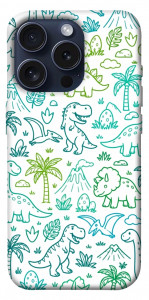 Чехол Dino pattern для iPhone 15 Pro