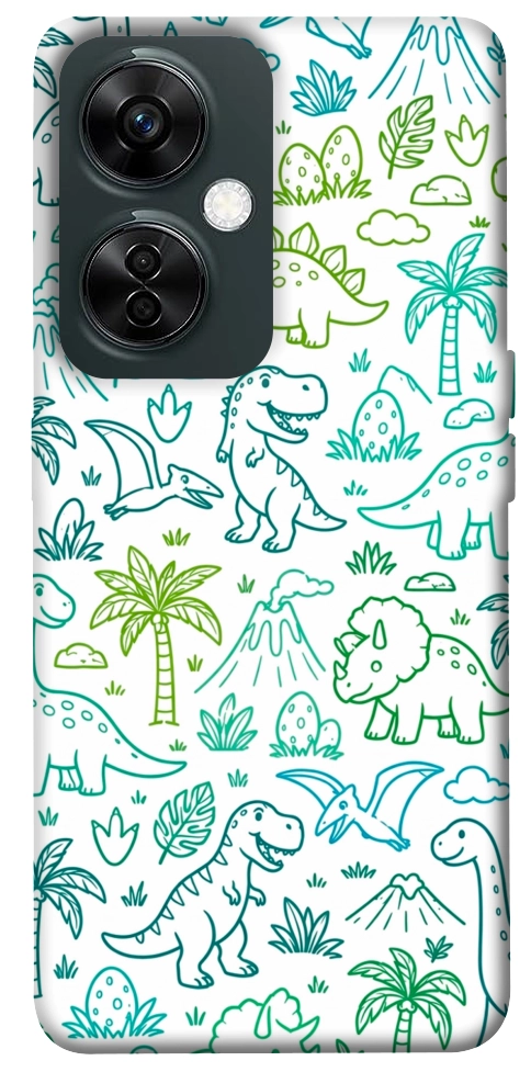 Чехол Dino pattern для OnePlus Nord CE 3 Lite