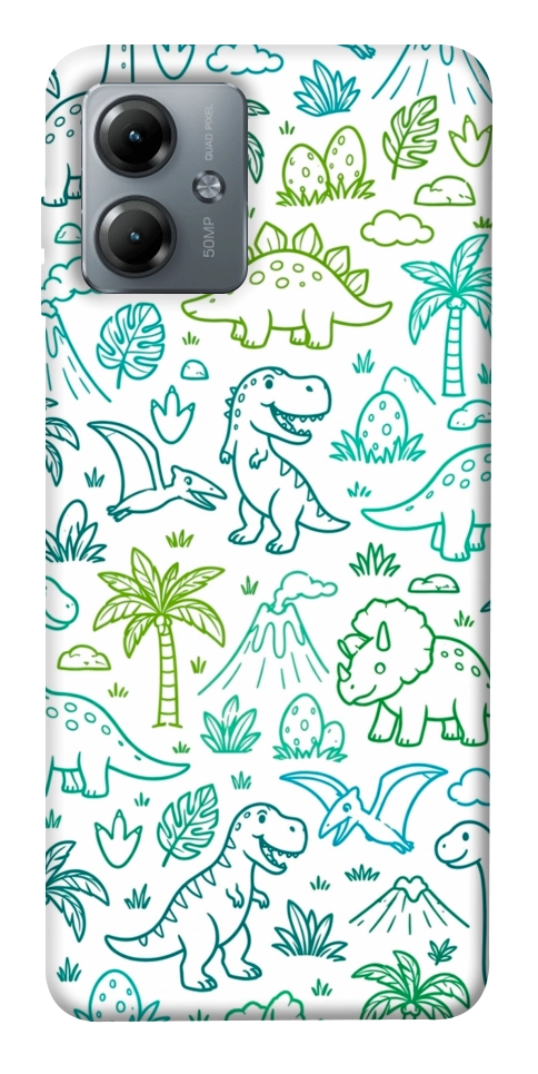 Чехол Dino pattern для Motorola Moto G14