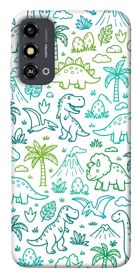 Чохол Dino pattern для ZTE Blade A53