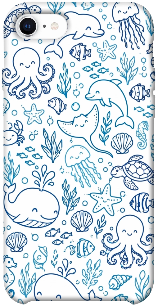 Чехол Sea pattern для iPhone SE (2020)