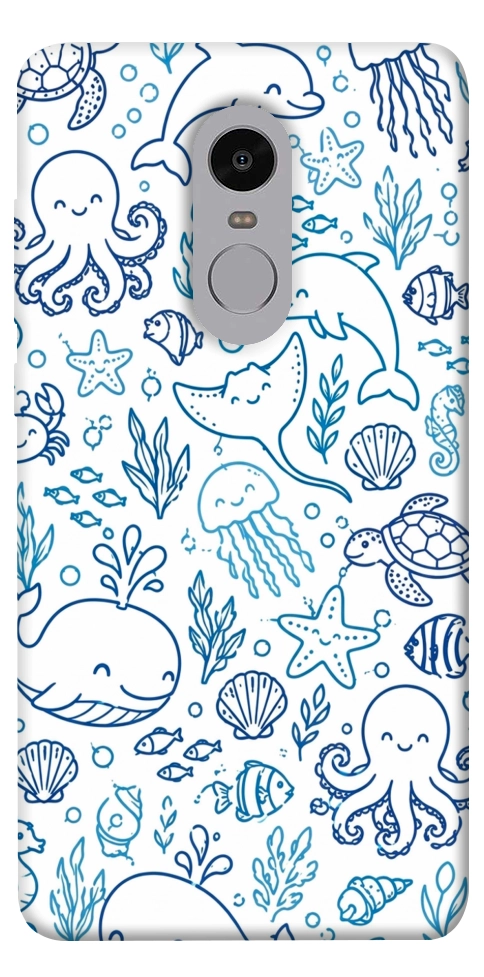 Чехол Sea pattern для Xiaomi Redmi Note 4X
