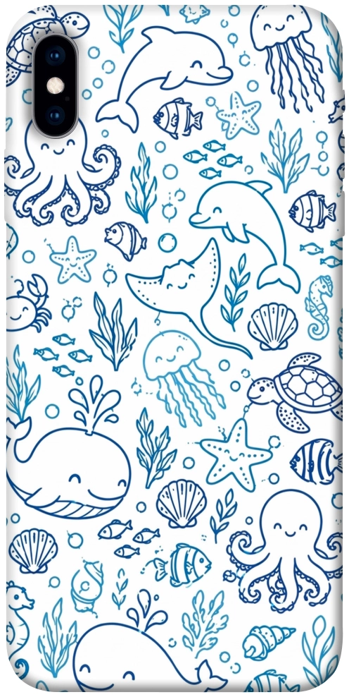 Чехол Sea pattern для iPhone XS